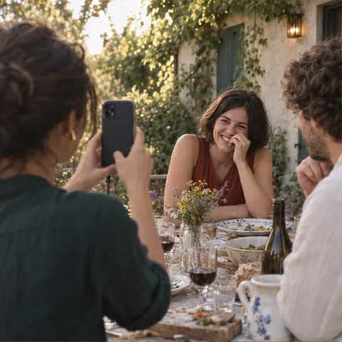 A guest taking a photograph